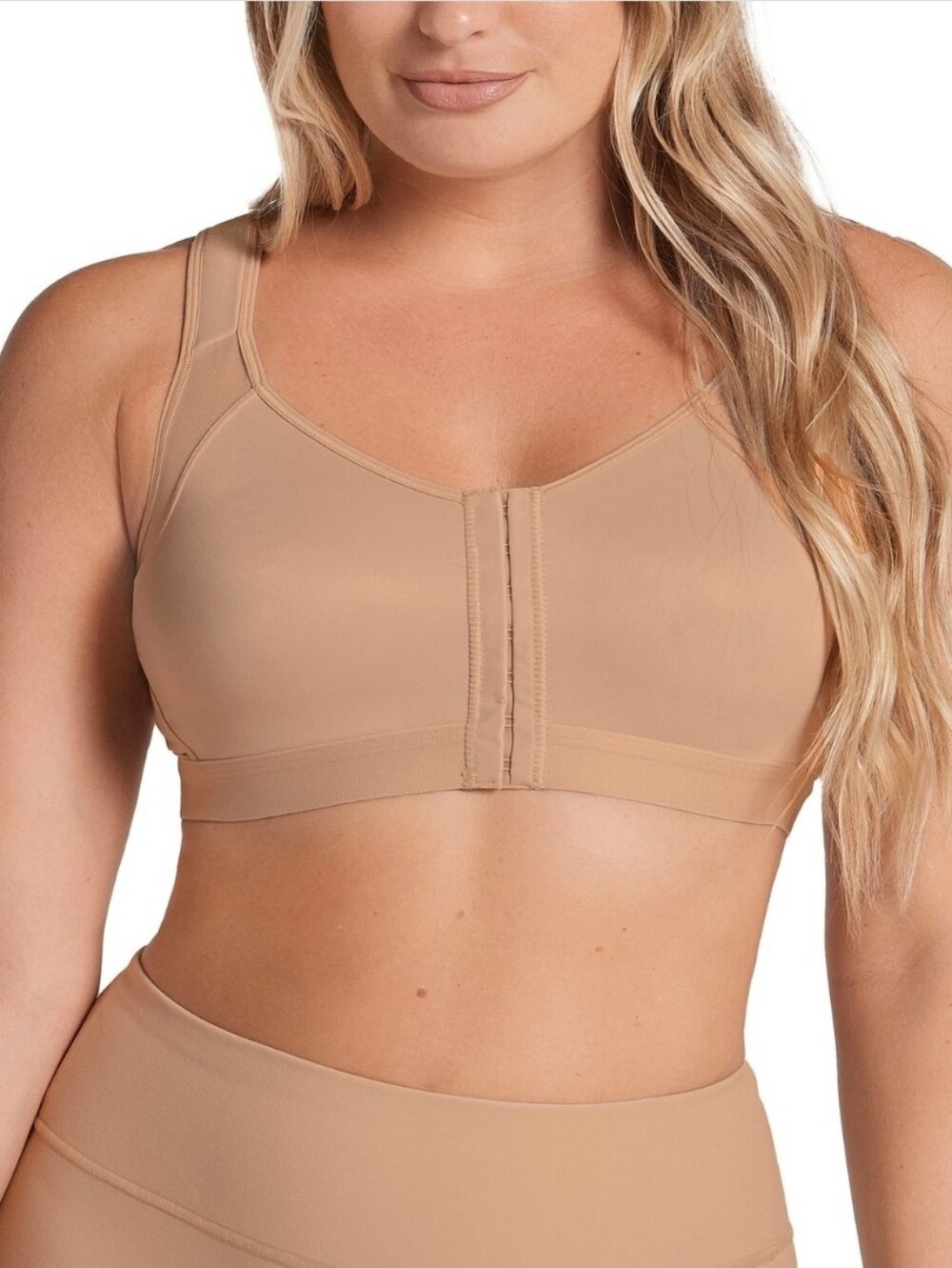 Leonisa Women's Posture Corrector Back Support Wireless Bra in Beige